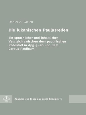 cover image of Die lukanischen Paulusreden